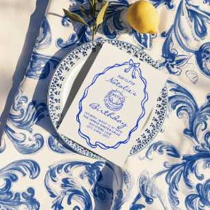 Convites festa de aniversário de bolos desenhados à mão do 