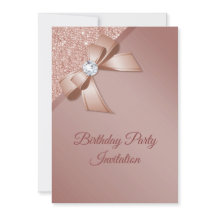 Festa de aniversário de brilho Dourado e Rosa