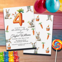 Festa de Aniversário de Bunnies e Carrots