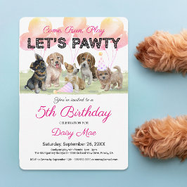 Convites Festa de Aniversário de Cachorrinho Personalizada 