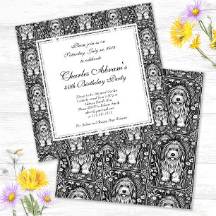 Convites Festa de aniversário de Cachorro Bastante Bem-Vind