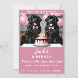 Convites Festa de aniversário de Cachorro da Terra Nova