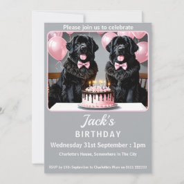 Convites Festa de aniversário de Cachorro da Terra Nova