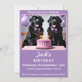 Convites Festa de aniversário de Cachorro da Terra Nova