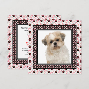 Convites Festa de aniversário de Cachorro ou Cachorro Junto