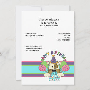 Convites Festa de aniversário de cães