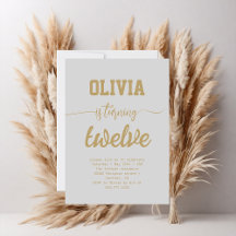 Festa de aniversário de caligrafia minimalista à f