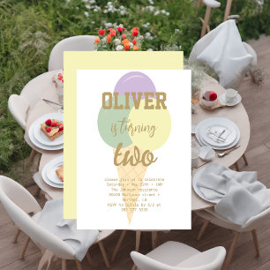 Convites Festa de aniversário de Caligrafia sorvete Gold Fo