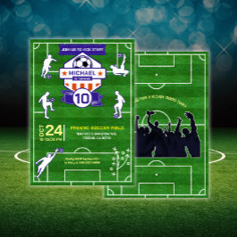 Convites Festa de aniversário de campo de futebol
