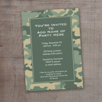 Festa de aniversário de Camuflagem Militar
