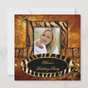 Convites Festa de aniversário de Caramelo de Zebra Selvagem