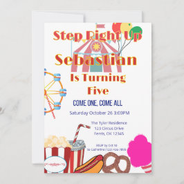 Convites Festa de aniversário de Carnaval com Tent & Snacks