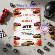 Festa de Aniversário de Carro de Corrida de Crianç
