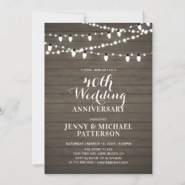 Convites Festa de Aniversário de Casamento com Madeira Rúst