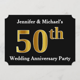 Convites Festa de Aniversário de Casamento de 50 anos com A