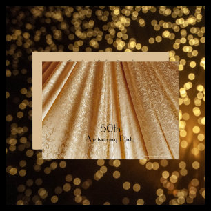 Convites Festa de Aniversário de Casamento de 50 anos Tecid