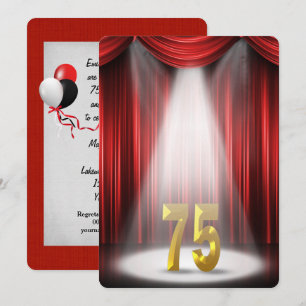 Convites Festa de Aniversário de Casamento de 75 anos