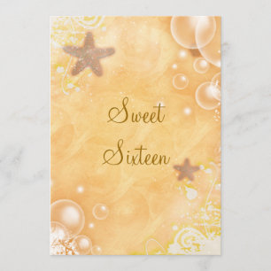 Convites Festa de aniversário de casamento do tema Praia