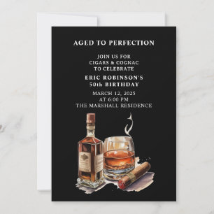 Convites Festa de aniversário de charuto