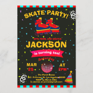 Convites Festa de aniversário de Confetti de Quadros de Rol