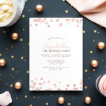 Convites Festa de aniversário de Confetti Rosa<br><div class="desc">Convites modernos e modernos num tema na moda confetti perfeito para festas de aniversário,  festas de solteira,  reuniões familiares,  festas de véspera de ano novo,  festas de Natal,  festas de escritório,  chás de fraldas e muito mais!</div>