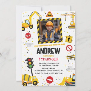 Convites Festa de Aniversário de Construção Personalizada c