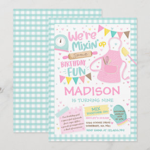 Convites Festa de aniversário de Cozinhar de Festa de anive