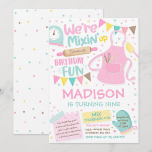 Convites Festa de aniversário de Cozinhar Festa de anivers