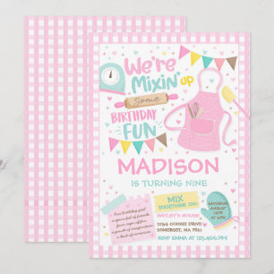 Convites Festa de aniversário de Cozinhar Festa de anivers