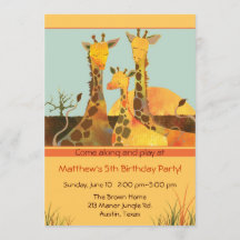 Festa de Aniversário de criança da Família Giraffe