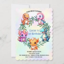 Convites Festa de aniversário de criança da selva de dinoss