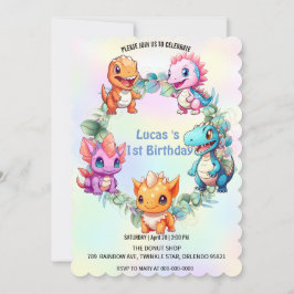 Convites Festa de aniversário de criança da selva de dinoss