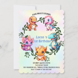 Convites Festa de aniversário de criança da selva de dinoss