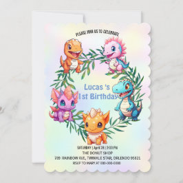 Convites Festa de aniversário de criança da selva de dinoss