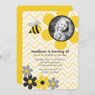 Convites Festa de Aniversário de criança de Abelhas