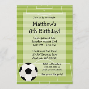 Convites Festa de Aniversário de criança de Campo de Bola