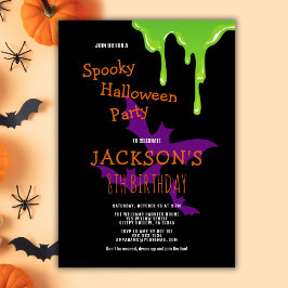 Convites Festa de Aniversário de criança de Dia das Bruxas