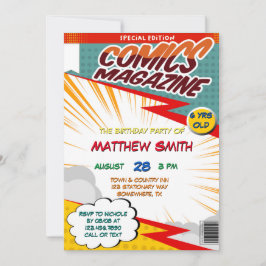 Convites Festa de Aniversário de criança de Estilo da Revis