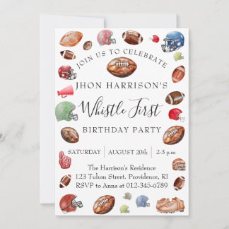 Convites Festa de Aniversário de criança de futebol