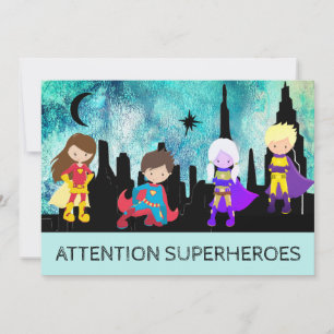 Convites *~* Festa de Aniversário de criança de SUPERHERO