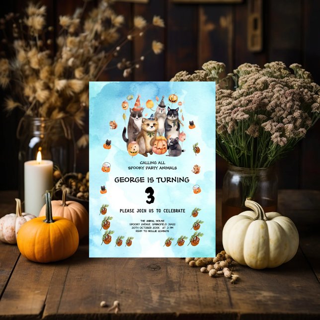 CONVITES FESTA DE ANIVERSÁRIO DE CRIANÇA DE TEMA DE ANIMAIS (Criador carregado)