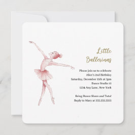 Convites Festa de Aniversário de criança do Ballerina Cente