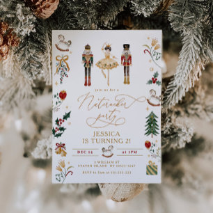 Convites Festa de aniversário de criança do Nutcracker bail