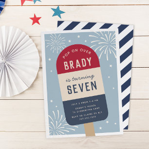 Convites Festa de Aniversário de criança do Vintage Red Whi