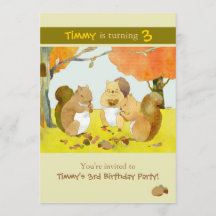 Festa de Aniversário de criança dos Esquilos Munch