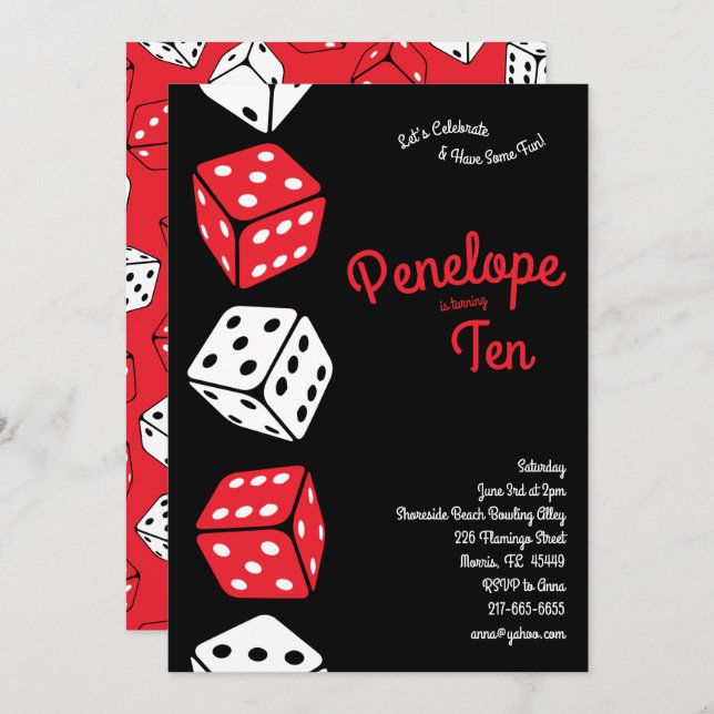 Convites Festa de Aniversário de criança dos Jogos de Gelo (Frente/Verso)