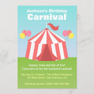 Convites Festa de Aniversário de criança - Feliz Carnaval