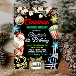 Convites Festa de Aniversário de criança Noturno Neon Chris