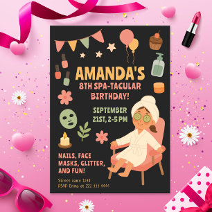 Convites Festa de Aniversário de criança Spa-Tacular