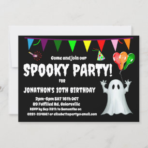 Convites Festa de Aniversário de criança Spooky